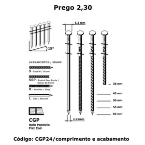 Prego Eletrosoldado 2,30 em Rolo