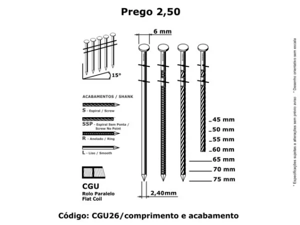 Prego Eletrosoldado 2,50 em Rolo