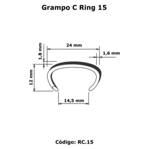 Grampo C Ring 15