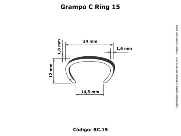 Grampo C Ring 15