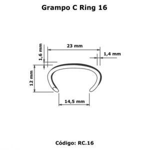 Grampo C Ring 16