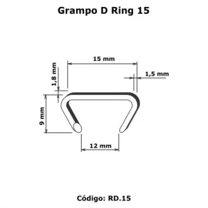 Grampo D Ring 15