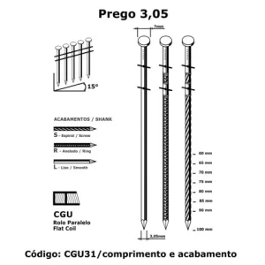 Prego Eletrosoldado 3,05 em Rolo